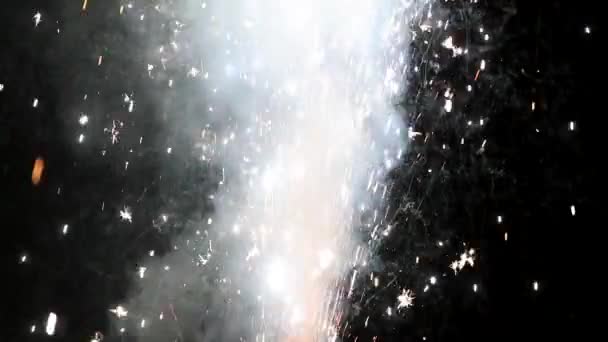 Sparks Flying Everywhere Firework Celebration Slow Motion 120Fps — Video