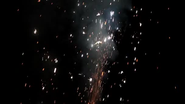 Beautiful Firework Sparks Reverse — Stockvideo