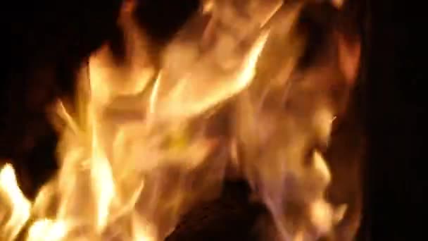 Φωτιά Φλόγες Που Καίγονται Αργή Κίνηση 120Fps — Αρχείο Βίντεο