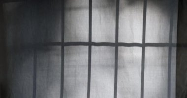 Window curtains shadow with bars for security