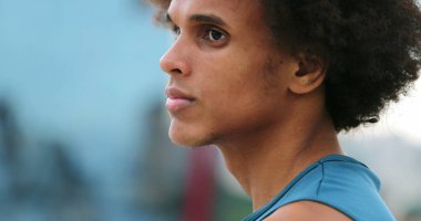 Mixed race ethnicity young man portrait