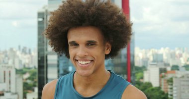 Happy Smiling black african man portrait