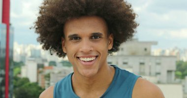 Happy Smiling black african man portrait