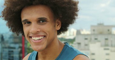 Happy Smiling black african man portrait