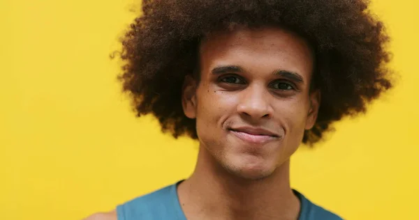 Happy Smiling Mixed Race Young African American Man Looking Camera — 스톡 사진