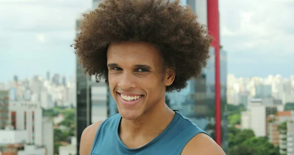 Happy Smiling Black African Man Portrait — Photo