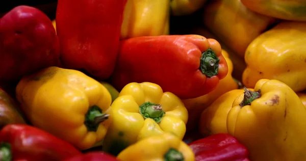 Colorful red and yellow peppers paprika