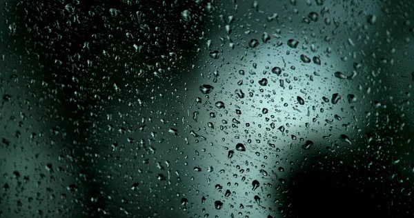 Droplets Car Window Background Motion Driving Rainy Day — Stockfoto