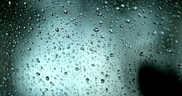 Droplets Car Window Background Motion Driving Rainy Day — Stock Photo, Image