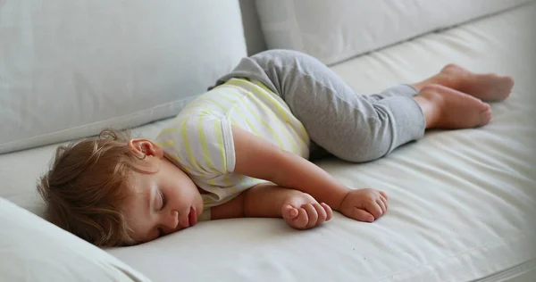 Candid Baby Sleeping One Year Old Infant Asleep Napping — 스톡 사진
