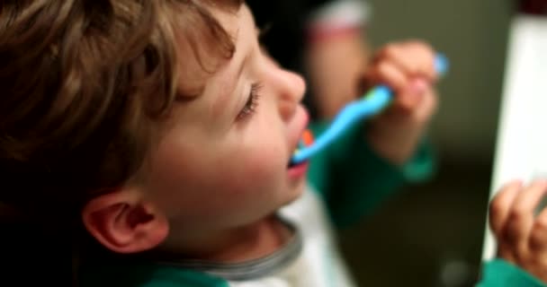 Дитяча Чистка Зубів Нічна Рутина Перед Сном — стокове відео