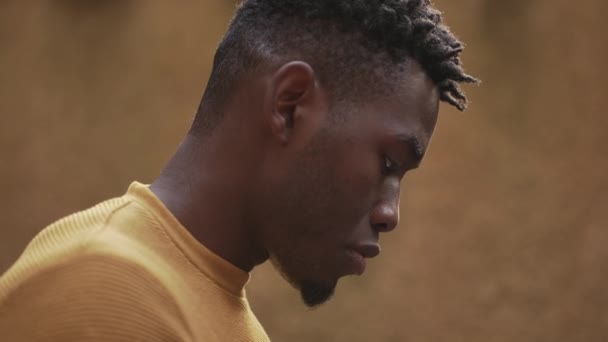 Jeune Homme Noir Utilisant Ordinateur Portable Avec Une Jeune Collègue — Video