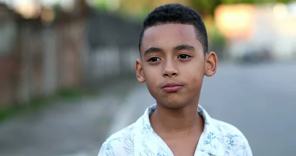 Hispanic Latin Kid Child Portrait Diverse Young Boy South America — Stock Photo, Image