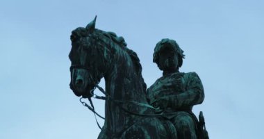 Arşidük Albrecht Albertina Müzesi önünde atlı heykeli şehir Viyana, Avusturya