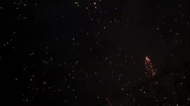 Havai fişekler 120fps yavaş çekimde patlamaları gösteriyor