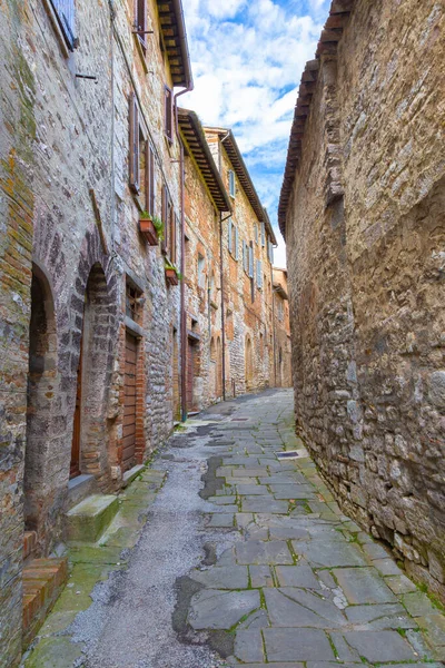 Vista Antiga Cidade Gubbio Localizada Úmbria Província Perugia Itália — Fotografia de Stock