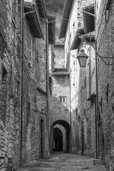 Vista Antiga Cidade Gubbio Localizada Úmbria Província Perugia Itália — Fotografia de Stock