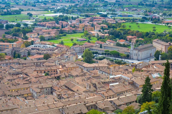 View Ancient City Gubbio Located Umbria Province Perugia Italy — Stock Photo, Image