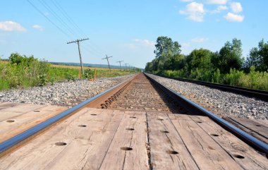 Günbatımında klasik buhar treni