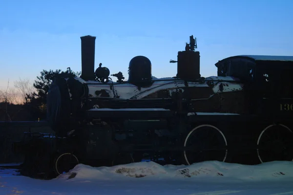 무렵의 기관차 — 스톡 사진