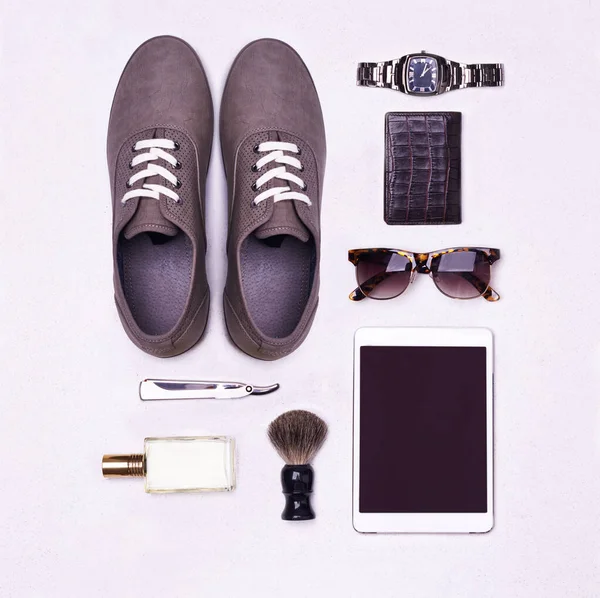 Getting ready for the day. High angle shot of personal accessories. — Stock Photo, Image