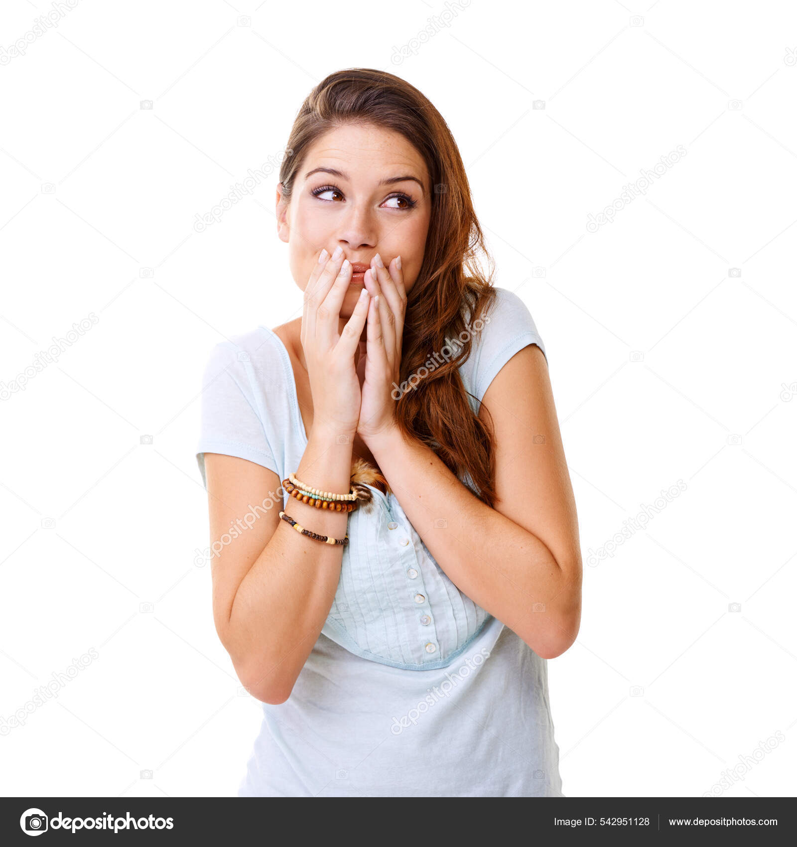 Ой, Я Не Так Выразился. Обрезанный Снимок Привлекательной Молодой.