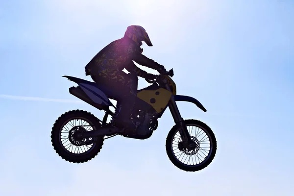 Listo para la aventura de carreras. Tiro de Dirtbike corredores. — Foto de Stock