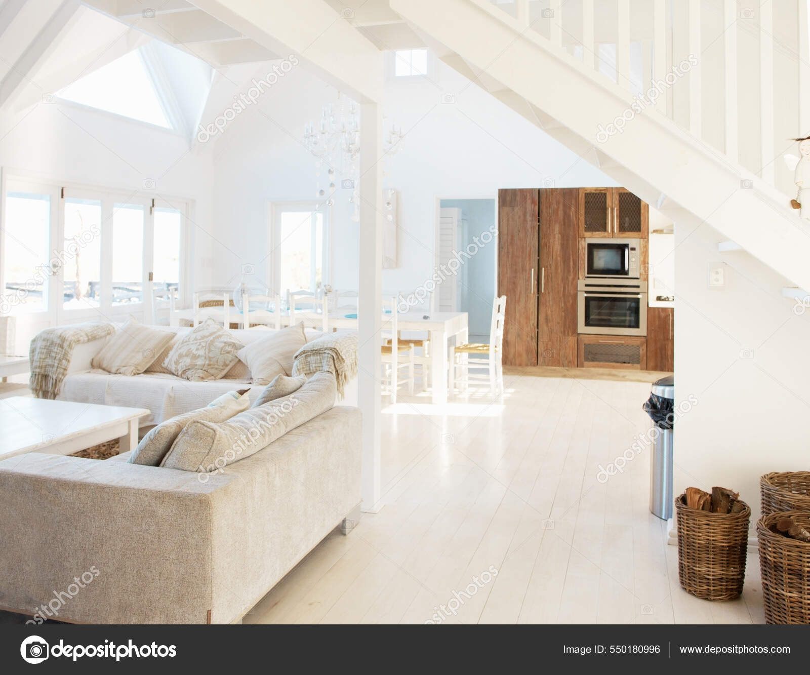 a moonlit street with a house and a light shining on it. AI-Generated  34297467 Stock Photo at Vecteezy, image size:1600x1333