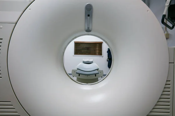 Waiting for the next scan. Shot of a an MRI room in a hospital.