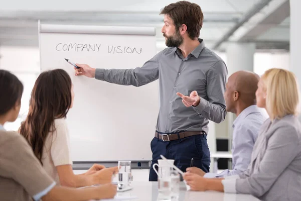 Brainstorming in the boardroom. Shot of a group of businesspeople in the boardroom. — Stock Photo, Image