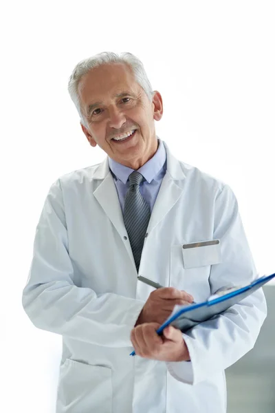 Rest assured, your life will be safe in my hands. Portrait of a mature doctor standing in a hospital. — Stock Photo, Image