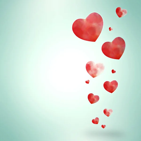 Miłość cię podnosi. Graficzna ilustracja serc. — Zdjęcie stockowe