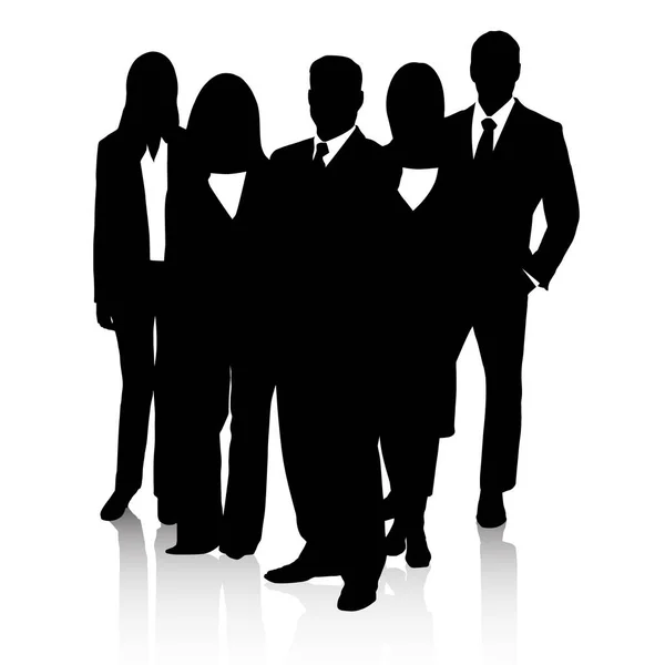 Business People Work Silhouette Successful Business Team — Stock Photo, Image