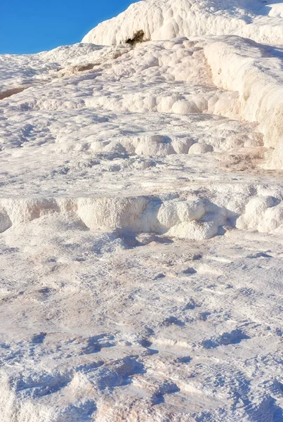 Närbild Travertinpooler Och Terrasser Pamukkale Turkiet Resa Utomlands För Semester — Stockfoto