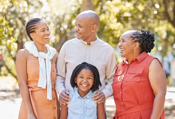 Portrait Happy African American Family Four Spending Quality Time Together — ストック写真