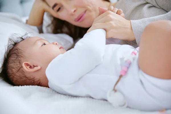 Shot Mother Spending Time Her Baby — Stock fotografie