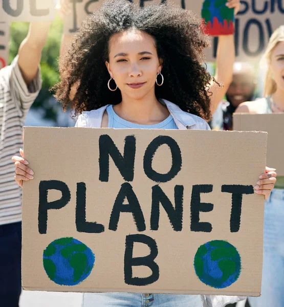 Cropped Portrait Group Young People Protesting City — Stockfoto