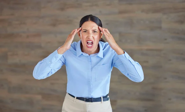 Young Mixed Race Woman Looking Angry Annoyed While Screaming Expressing — Foto de Stock