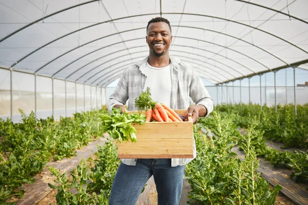 Cropped Shot Handsome Young Man Working His Farm — Stok fotoğraf