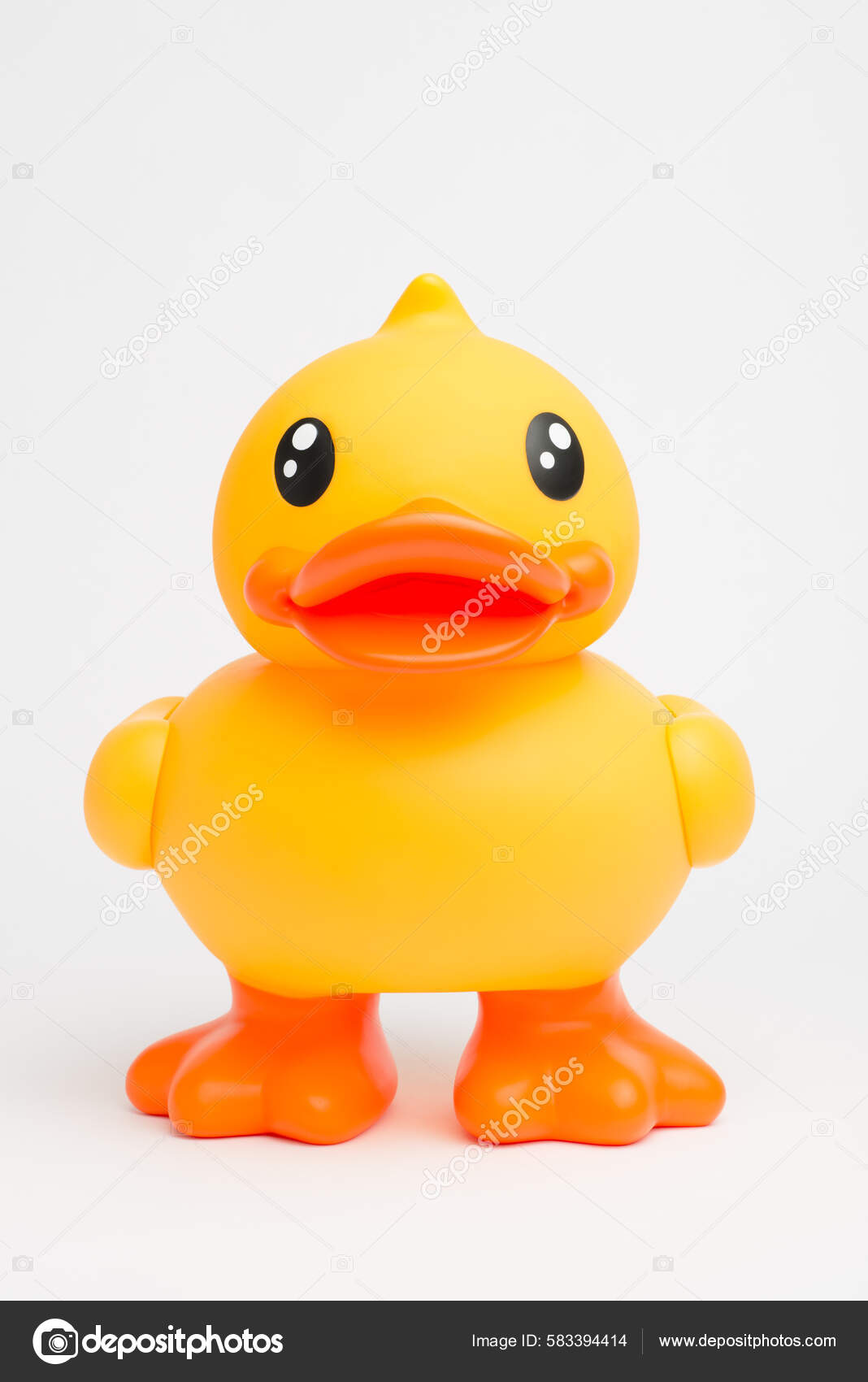 Shot Rubber Duck Studio Background Stock Photo by