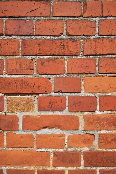 Closeup Weathered Facebrick Wall Copy Space Exterior Home House City — 스톡 사진
