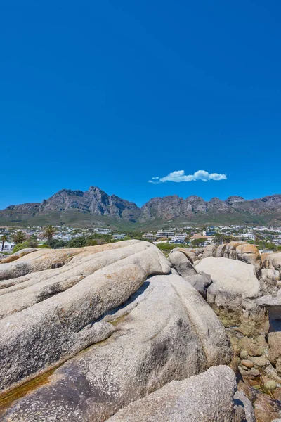 Low Angle View Twelve Apostles Mountain Range South Africa Blue — 스톡 사진