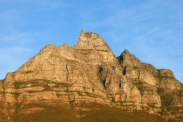 Tájkép Kilátás Table Mountain Cape Town Dél Afrika Ellen Kék — Stock Fotó