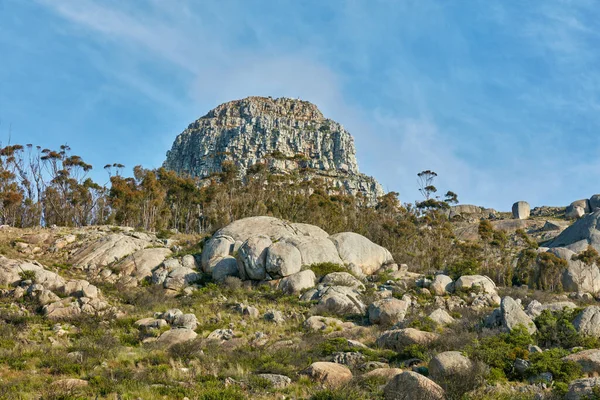 Copyspace Scenic Landscape Lions Head Mountain Cape Town South Africa — Stockfoto