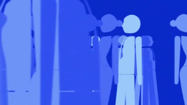 Animated Graphic Created Special Effects Various Businesspeople Walking Each Other — Vídeo de Stock