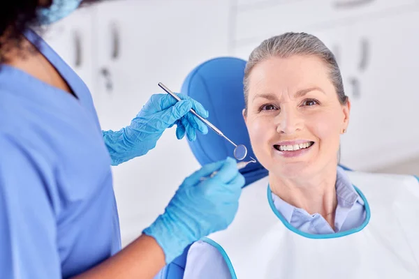 Shot Woman Her Dentist Office — Stock Photo, Image