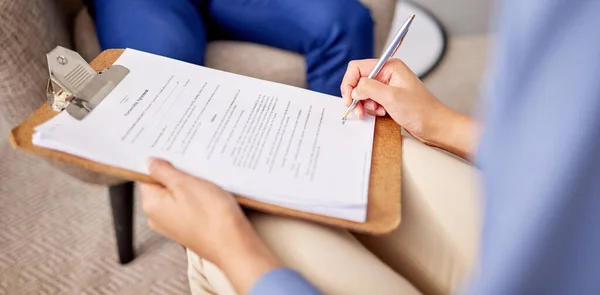 Shot Two Unrecognizable People Doing Paperwork — Stockfoto