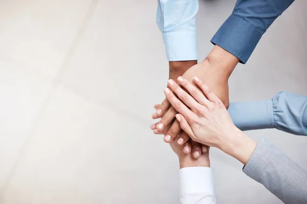 Shot Group Business People Hands Stacked — Photo