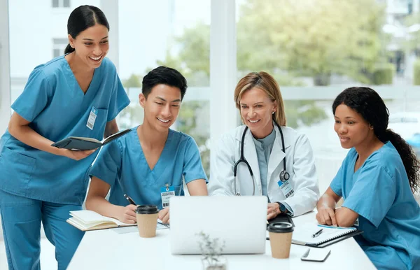 Shot of a group of doctors in a meeting at a hospital.