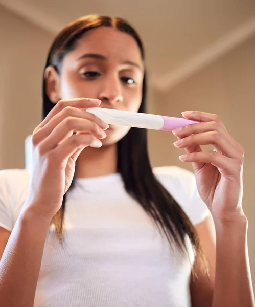 Young Woman Taking Pregnancy Test Home — Foto de Stock